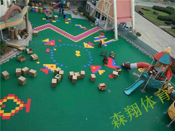 渭南幼兒園體育設(shè)施，地面施工